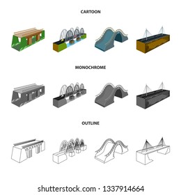 Vector design of connection and design sign. Set of connection and side vector icon for stock.