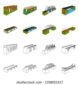 Vector design of connection and design sign. Set of connection and side vector icon for stock.