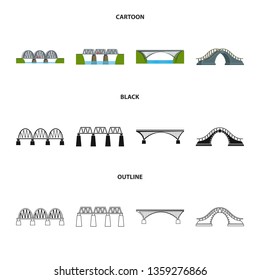 Vector design of connection and design sign. Set of connection and side stock vector illustration.