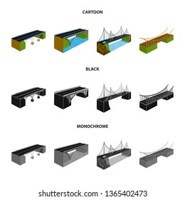 Vector design of connection and design sign. Set of connection and side stock symbol for web.