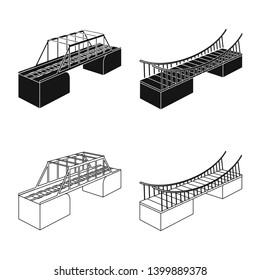 Vector design of connection and design sign. Set of connection and side vector icon for stock.