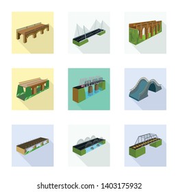 Vector design of connection and design sign. Set of connection and side vector icon for stock.