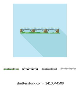 Vector design of connection and design sign. Set of connection and side stock symbol for web.
