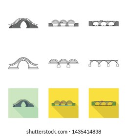 Vector design of connection and design sign. Set of connection and side stock symbol for web.