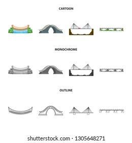Vector design of connection and design symbol. Collection of connection and side stock vector illustration.