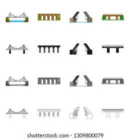 Vector design of connection and design symbol. Collection of connection and side stock symbol for web.