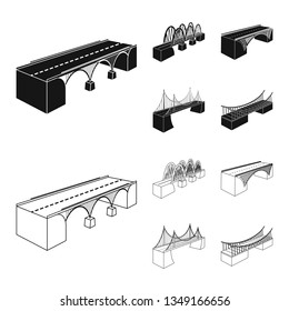 Vector design of connection and design symbol. Collection of connection and side stock symbol for web.