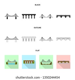 Vector design of connection and design symbol. Collection of connection and side stock symbol for web.