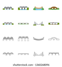 Vector design of connection and design symbol. Collection of connection and side stock symbol for web.