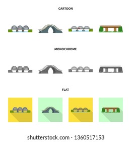 Vector design of connection and design symbol. Collection of connection and side vector icon for stock.