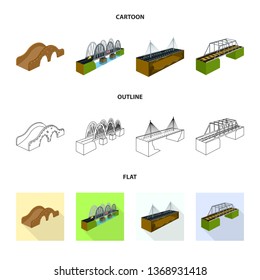 Vector design of connection and design symbol. Collection of connection and side stock vector illustration.