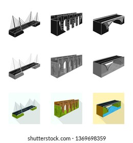 Vector design of connection and design symbol. Collection of connection and side vector icon for stock.