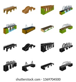 Vector design of connection and design symbol. Collection of connection and side vector icon for stock.