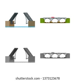 Vector design of connection and design symbol. Collection of connection and side stock symbol for web.
