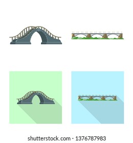 Vector design of connection and design symbol. Collection of connection and side stock symbol for web.