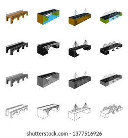 Vector design of connection and design symbol. Collection of connection and side vector icon for stock.