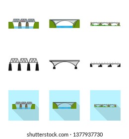 Vector design of connection and design symbol. Collection of connection and side vector icon for stock.