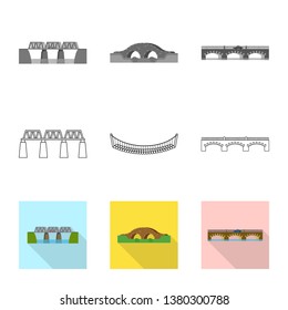 Vector design of connection and design symbol. Collection of connection and side stock symbol for web.
