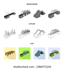Vector design of connection and design symbol. Collection of connection and side vector icon for stock.