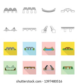 Vector design  connection and design symbol. Collection  connection and side stock symbol for web.