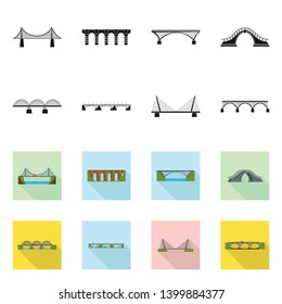 Vector design of connection and design symbol. Collection of connection and side stock vector illustration.