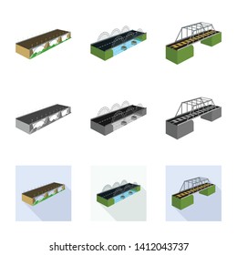 Vector design of connection and design symbol. Collection of connection and side stock symbol for web.