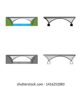 Vector design of connection and design symbol. Collection of connection and side stock symbol for web.