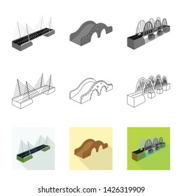 Vector design of connection and design symbol. Collection of connection and side stock symbol for web.