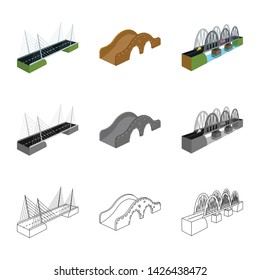 Vector design of connection and design symbol. Collection of connection and side vector icon for stock.