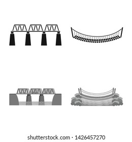 Vector design of connection and design symbol. Collection of connection and side vector icon for stock.