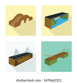 Vector design of connection and design symbol. Collection of connection and side vector icon for stock.