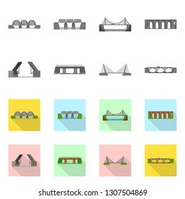 Vector design of connection and design symbol. Set of connection and side stock symbol for web.