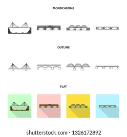 Vector design of connection and design symbol. Set of connection and side stock symbol for web.