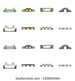 Vector design of connection and design symbol. Set of connection and side vector icon for stock.