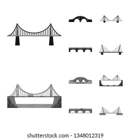 Vector design of connection and design symbol. Set of connection and side vector icon for stock.