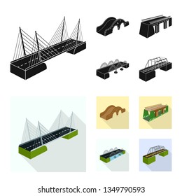 Vector design of connection and design symbol. Set of connection and side vector icon for stock.