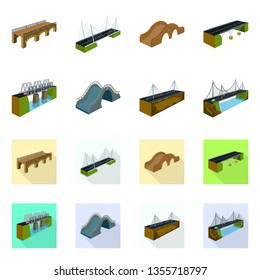 Vector design of connection and design symbol. Set of connection and side stock symbol for web.