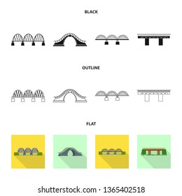 Vector design of connection and design symbol. Set of connection and side stock vector illustration.