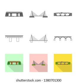 Vector design of connection and design symbol. Set of connection and side stock symbol for web.