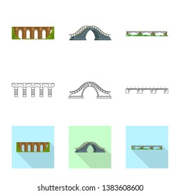 Vector design of connection and design symbol. Set of connection and side vector icon for stock.
