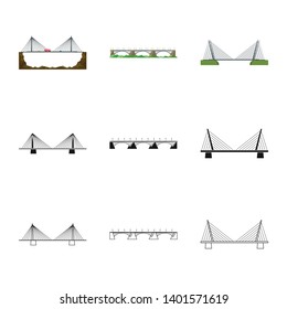 Vector design of connection and design symbol. Set of connection and side stock symbol for web.