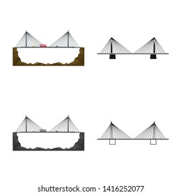 Vector design of connection and design symbol. Set of connection and side vector icon for stock.