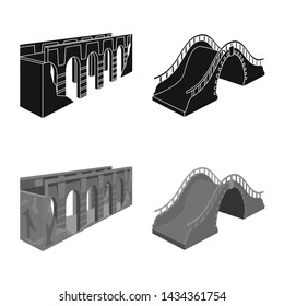 Vector design of connection and design symbol. Set of connection and side vector icon for stock.
