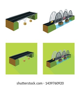Vector design of connection and design symbol. Set of connection and side vector icon for stock.
