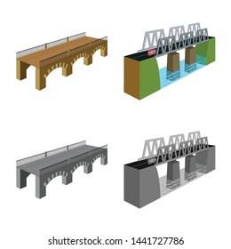 Vector design of connection and design symbol. Set of connection and side stock vector illustration.