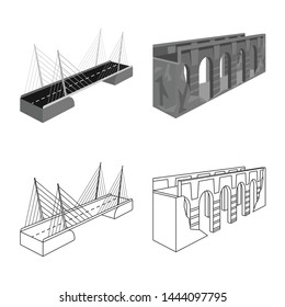 Vector design of connection and design symbol. Set of connection and side stock symbol for web.