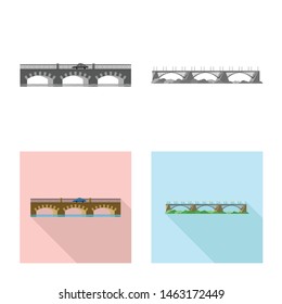 Vector design of connection and design symbol. Set of connection and side vector icon for stock.