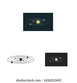 Vector design of constellation and star symbol. Set of constellation and interstellar stock symbol for web.