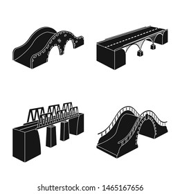 Vector design of construct and side logo. Collection of construct and architecture stock symbol for web.