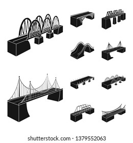 Vector design of construct and side sign. Collection of construct and architecture vector icon for stock.